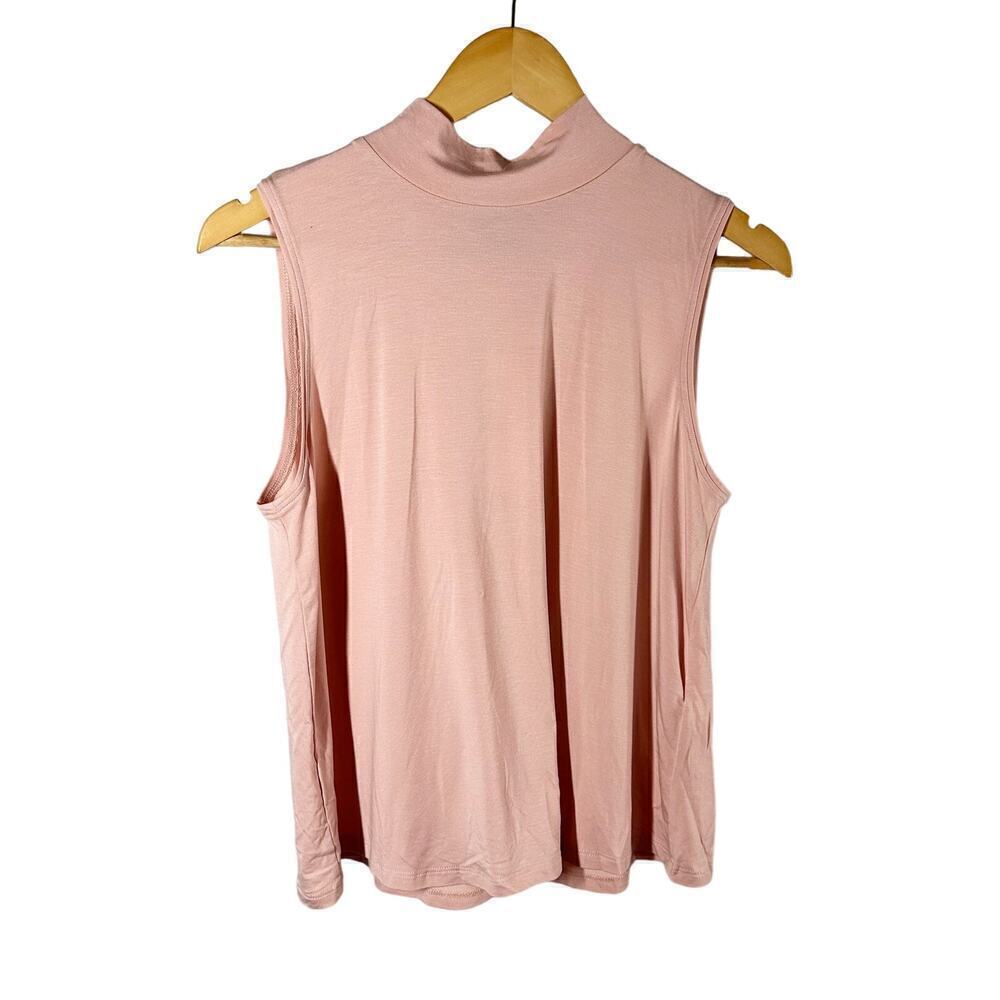 Eileen Fisher Fine Jersey Mock Neck Tank Dark Powder Size Small Petite